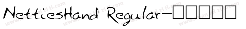 NettiesHand Regular字体转换